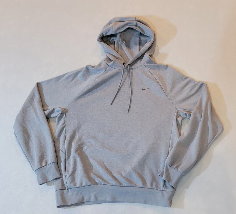 Nike Men's Dri-FIT UV Primary Pullover Training Hoodie - Cool Grey - Medium